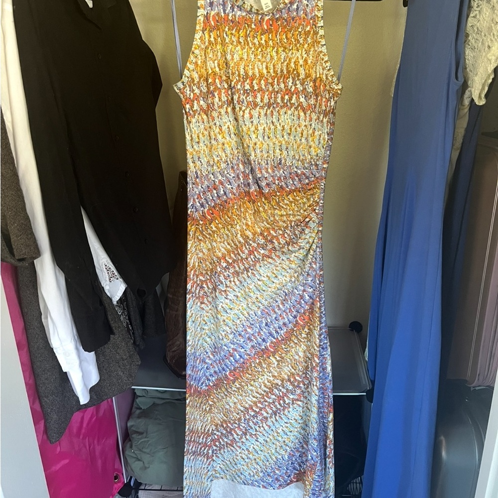 Multicolor Sleeveless Maxi Dress